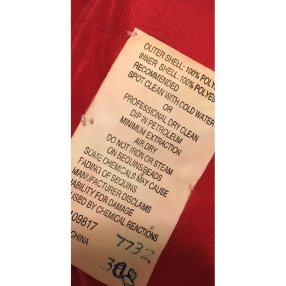 Red Prom Pageant Sequin Red Dress - Picture 3 of 3